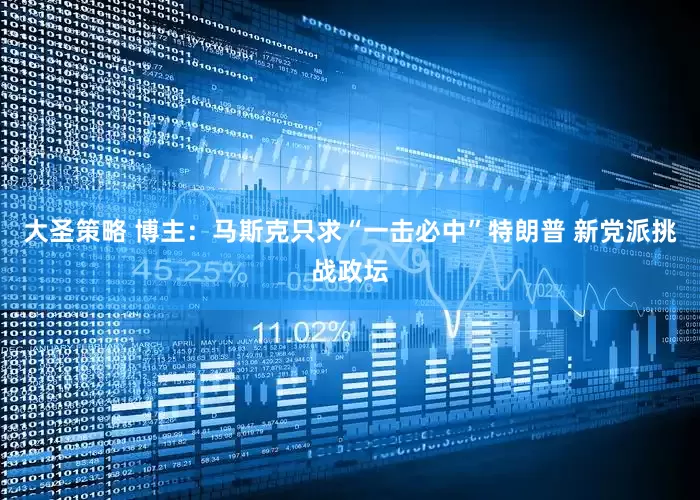 大圣策略 博主：马斯克只求“一击必中”特朗普 新党派挑战政坛